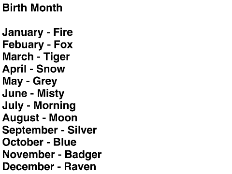 What Is Your Warrior Cat Name?