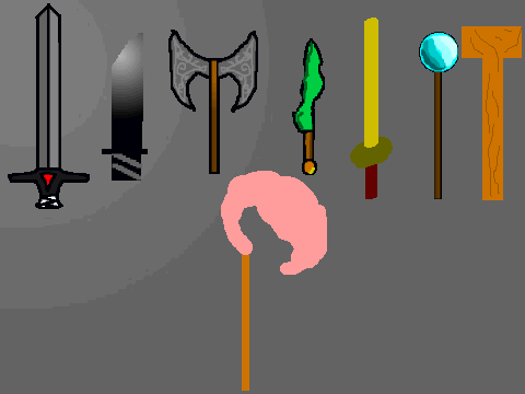 Add your weapon hanging on the wall me