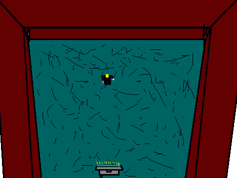 Add yourself watching tv in a VERY large room