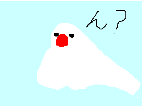 文鳥ライトが眠いってさ。（スケッチ？）