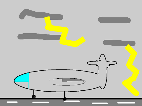 Delayed airplane