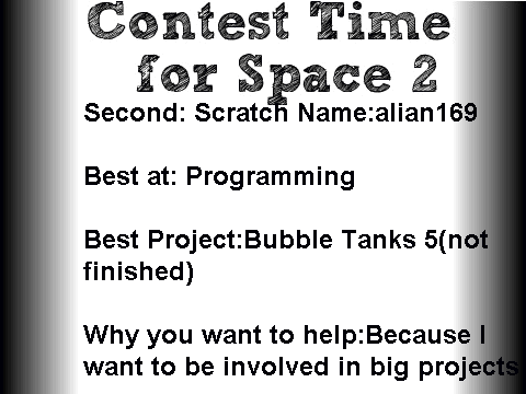 Contest Time for Space 2! ENTRY