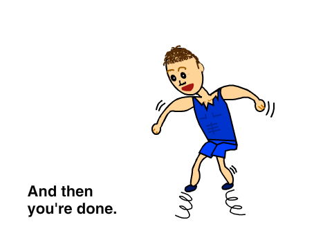 How to draw a jumping character 