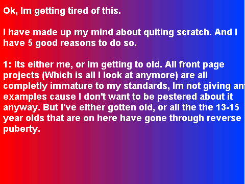 Five reasons why scratch aggravates me.