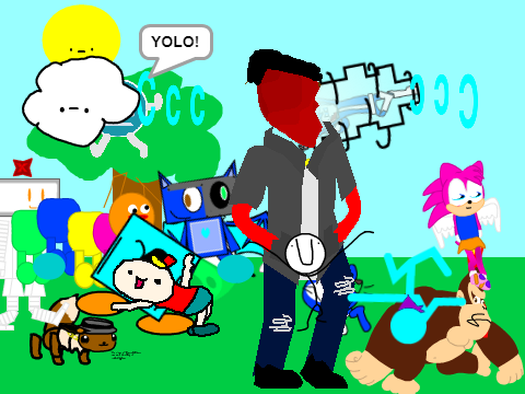 Add yourself walking very weirdly! remix remix remix