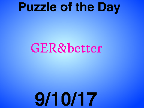 Puzzle of the Day 9/10/17