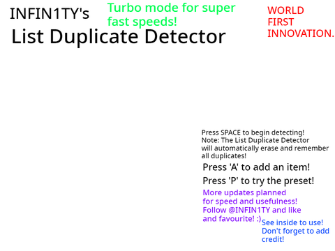 List Duplicate Detector