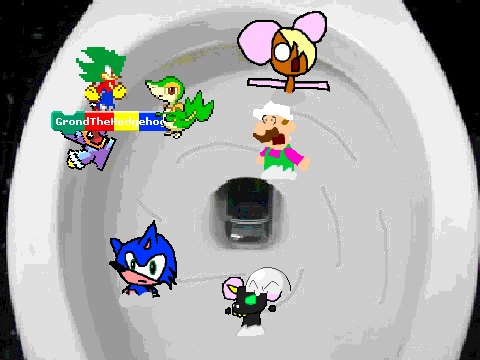 Add yourself being flushed![2]