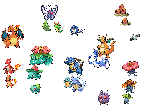 First Generation Pixel Pokemon remix