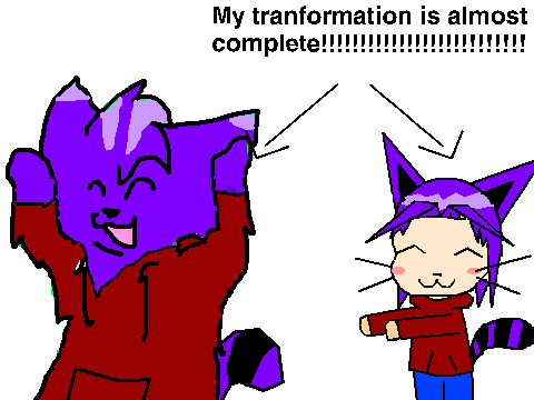 Purple sweater-wearing cat......thats me!