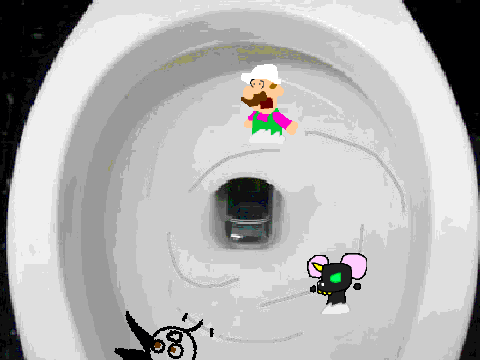 Add yourself being flushed![1][1]