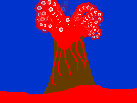 flame simualtion w/volcano