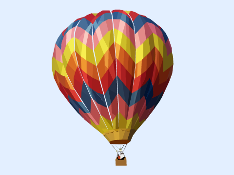 Hot Air Balloon Polyart