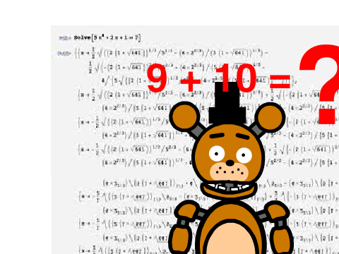 9 + 10 = ?