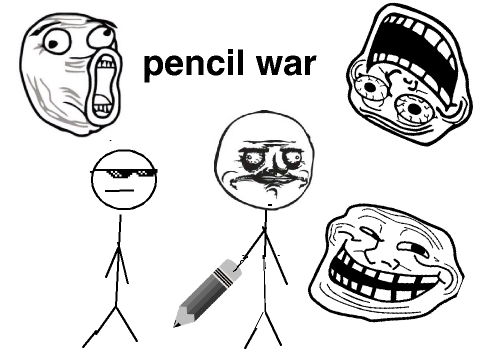 pencil war
