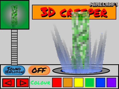 3D Minecraft Creeper 
