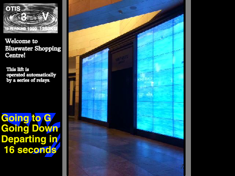 EPIC! Automatic OTIS lift at Bluewater, Kent