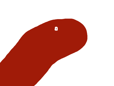 Color-changing blob that zooms in and out