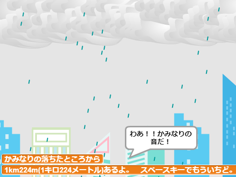 かみなりの音の伝わりを体験しよう！