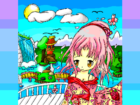 Cherry Blossoms and Sceneric View