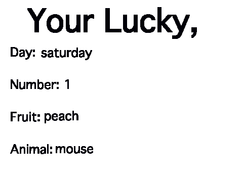 your lucky things