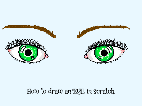 How to draw an EYE on scratch.