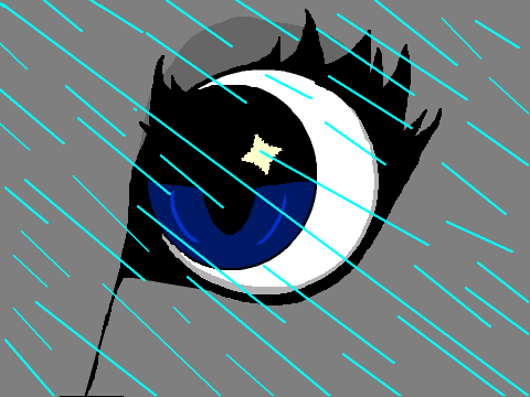 Cat eye in the rain 
