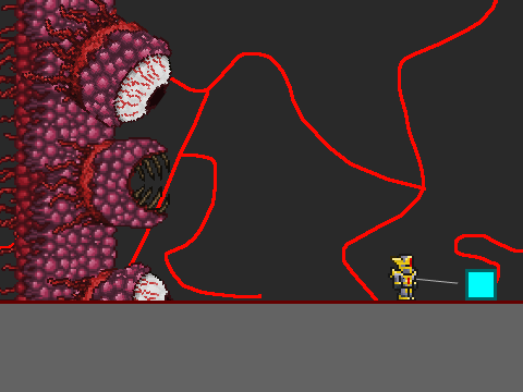 Add yourself running from the Wall of Flesh!