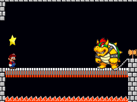 Star Mario vs Bowser (and Peach)