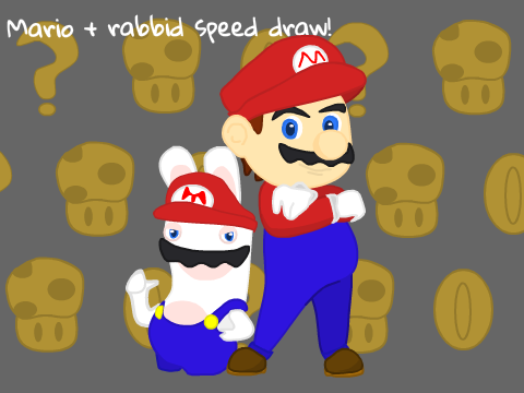 Mario + Rabbid speed draw!