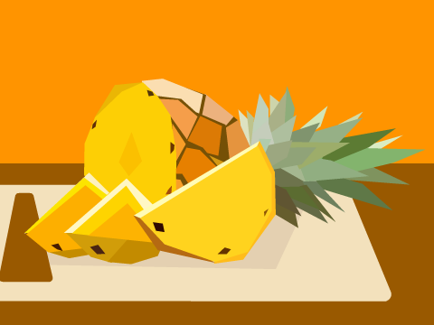 Pineapple Low Poly Art