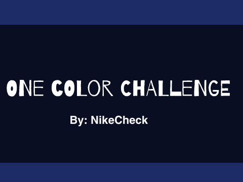  One Color Challenge!!