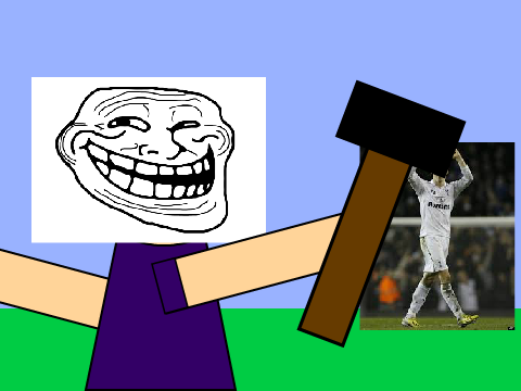 Insane Troll face smashing everything!
