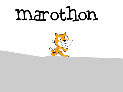 running marothon cat!!!