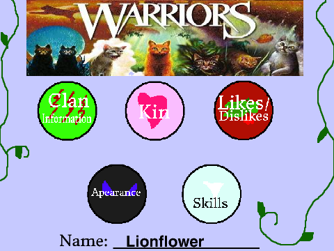 Warriors Bio Template Lionflower