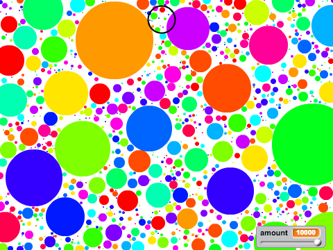 Random non overlapping circles thing