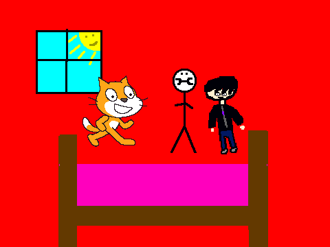 Add yourself jumping on the bed!
