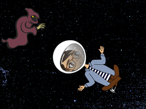 Speak gets attacked by a evil space monster!