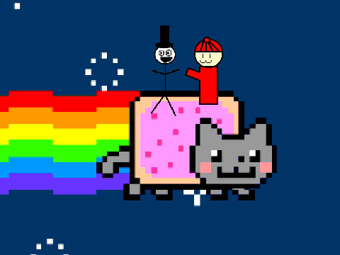 Add yourself riding the Nyan Cat!