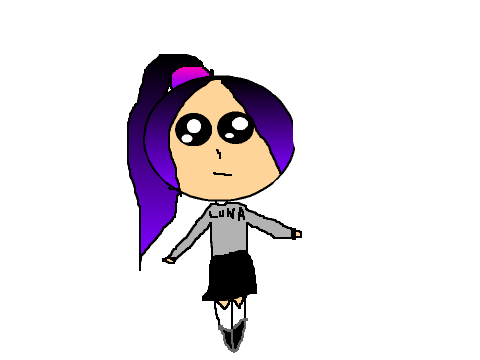 Luna, in school uniform disguise on earth