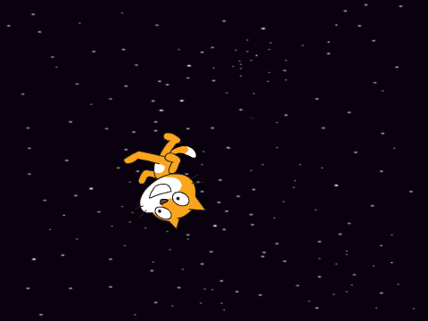 scratch cat in space