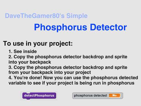 DaveTheGamer80's Phosphorus Detector