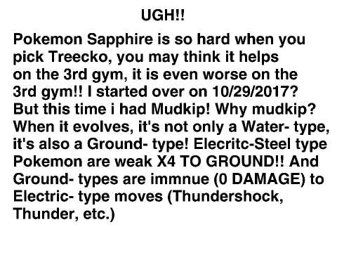 Treecko is a bad idea.