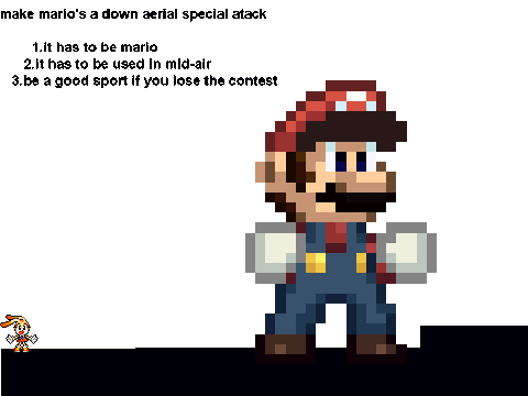 make mario's down aerial special atack