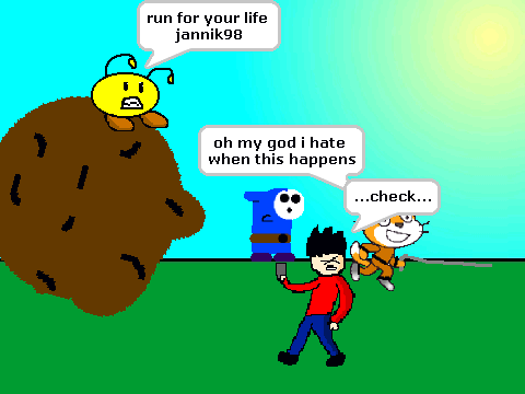 Add Yourself Running from the Big Rock