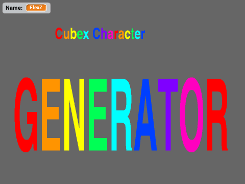 Cubex Character Generator 