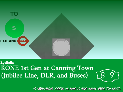 KONE 1st Generation at Canning Town (LU, DLR, Buses)
