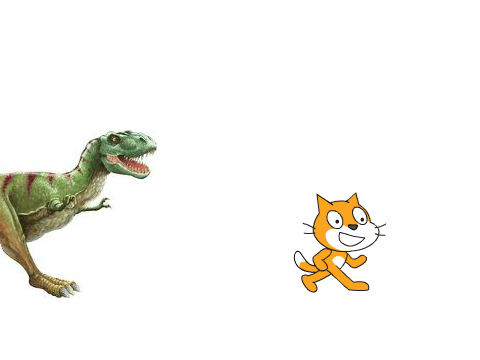 add yourself running from the trex
