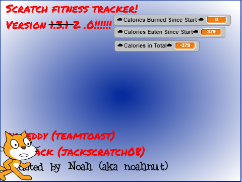 Scratch Fitness Tracker!! Version 2.0 updated by noahnut