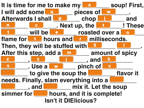 B4Mul-- Mad Libs